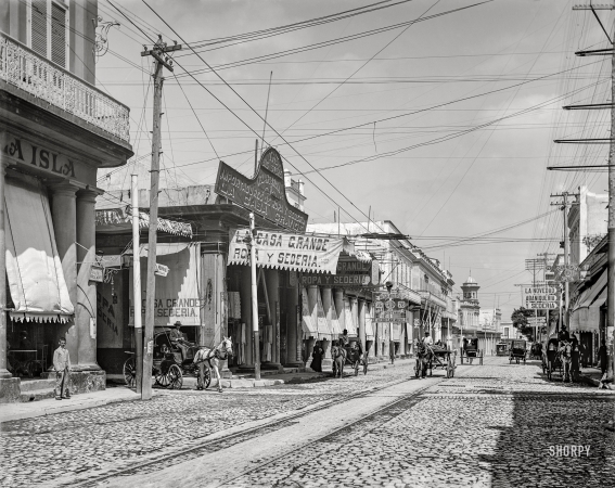 Photo showing: La Casa Grande -- Circa 1904. Havana, Cuba -- Calle Galleano.