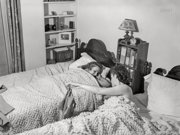 Photo showing: Sweet Dreams -- Summer 1941. Detroit. Girls going to bed.